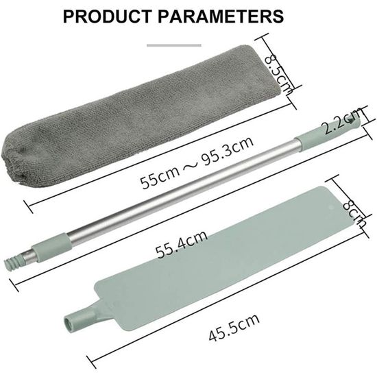 CJBIN Artefact De Nettoyage Anti-Poussière Rétractable, Nettoyeur De