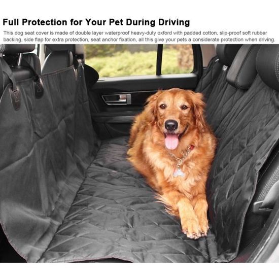 Meadowlark® Housse de siège pour Chien Voiture XL Universelle Imperméable! Protection complète Banquette arrière véhicule portières 2 appuis-tête. Couverture pour Animaux avec Fenêtre Réseau