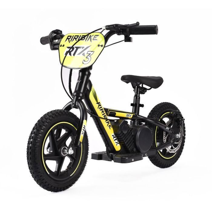 RIRIBIKE RTX3 – Draisienne électrique 24V Rouge Pour Enfants 2-6 Ans – 100W, Frein Disque, Siège Réglable