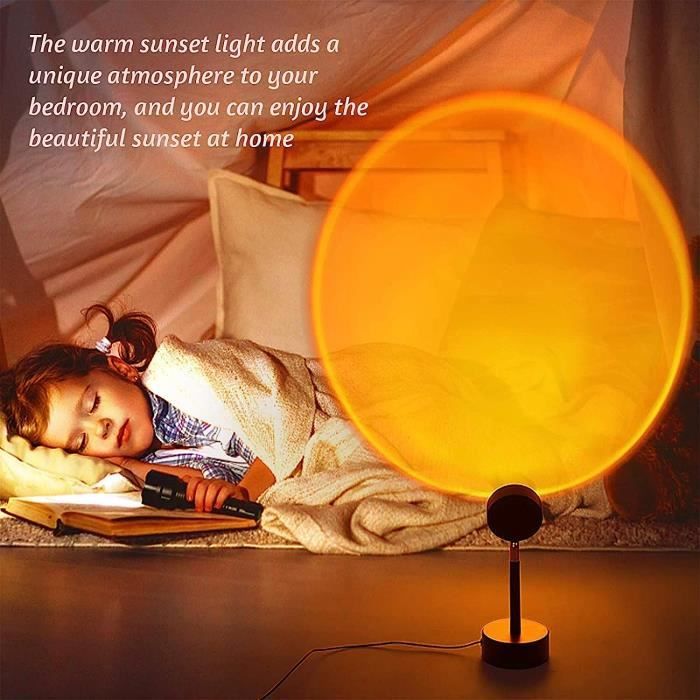 Lampe de Projection colorée Coucher De Soleil Lampe De Projection Veilleuse  Projecteur Led Rotation De La Lampe Arc-En-Ciel Pied - Cdiscount  Puériculture & Eveil bébé