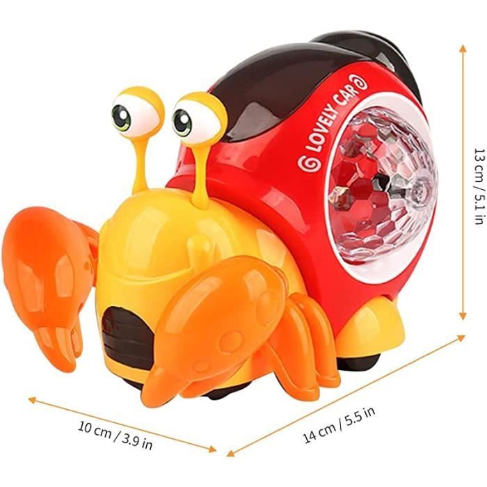 Jouet électrique en forme de crabe pour bébé, jouet Musical en mouvement,  avec lumière Led, idéal comme cadeau interactif