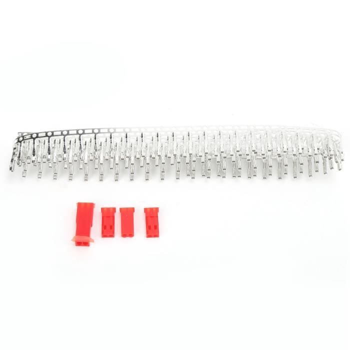 Pack De 100 Connecteurs De Borne à Bêche Isolés Rouge - Mâle + Femelle, PVC Cuivre, Neuf