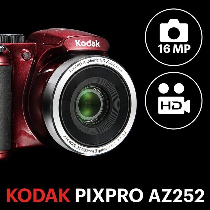 Appareil Photo Bridge KODAK Pixpro AZ255 – 16 MP, Zoom Optique 25x, Vidéo Full HD, étui Inclus – Rouge - 12