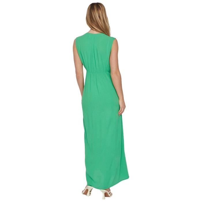 Robe longue femme Vila Vert island Encolure en V Sans