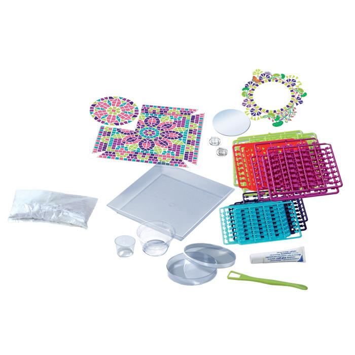 Kit Mosaïque Enfants - 10 Cartes Créatives + Autocollants Brillants + Crayons Aquarelle - Activité Manuelle 3-8 Ans - 4