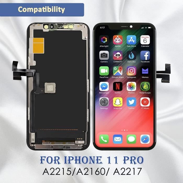 Écran Complet Pour IPhone 11 Pro – Noir – Neuf – Compatible Apple