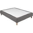 CACHE SOMMIER Cache-sommier Coton Jersey Taupe 140x190 &agrave; 150x2003-2