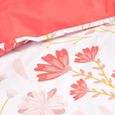 Parures de couettes - Today - Parure de lit double en coton "Sunshine" imprimé floral - Rose corail/Blanc - 220 x 240 cm-2