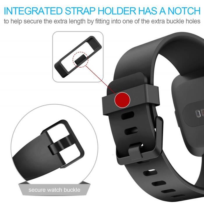Rose S 140 190mm Bracelet de rechange tanche pour Fitbit Versa