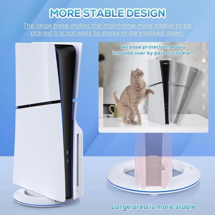 Support Vertical pour PS5 Slim Disc & Digital New Console,Socle Vertical pour PS5 Slim