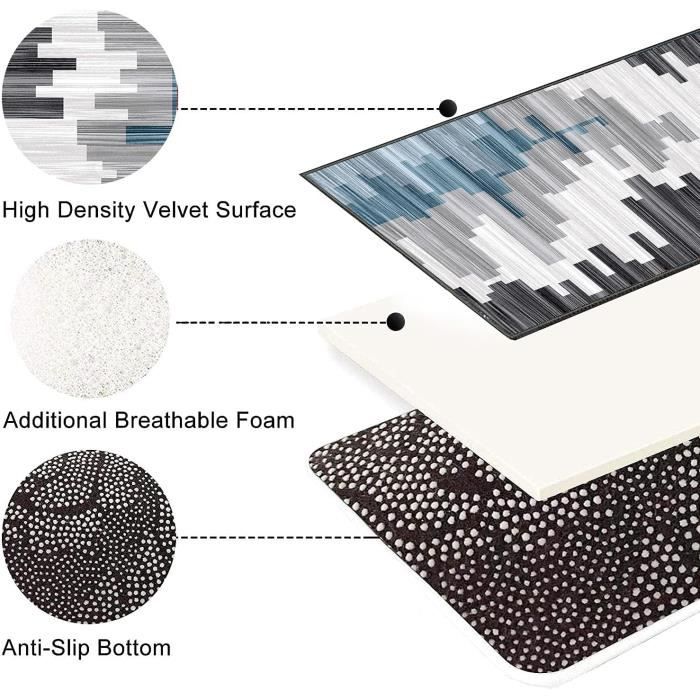 Tapis De Cuisine Long Antidérapant Et Lavable - 60x240 Cm - Pour Couloir, Salle De Bain, Entrée - Design Fête Noël - 5