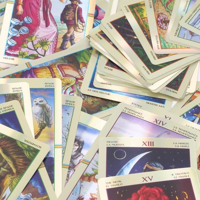 TMRBBesty – Tarot Classique 78 Cartes – Divinatoire – Débutant – Jeu ésotérique – Cadeau Unique