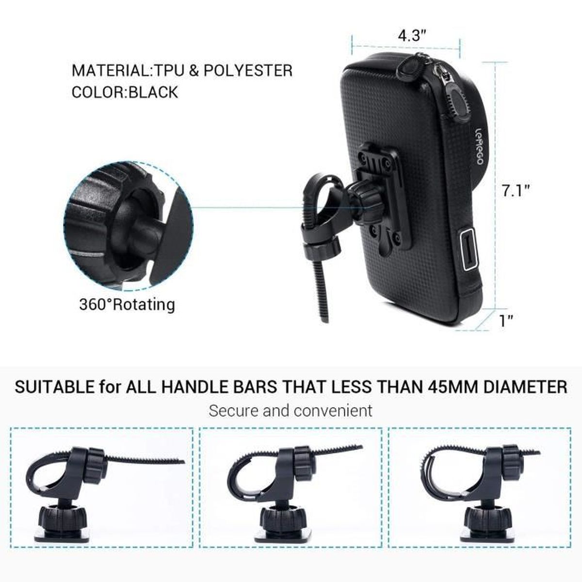 Lemego Sacoche Velo Telephone Etanche Support Telephone Velo Etanche Sacoche Guidon Cadre Velo Vtt Moto Scooter Housse Transparent Ecran Tactile Avec Emplacement Pour Smartphone Sous 6 Pouces