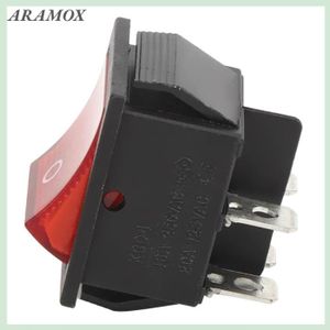 Lumière Rouge Illuminée 4 Broches Dpst On / Off Snap In Rocker Switch