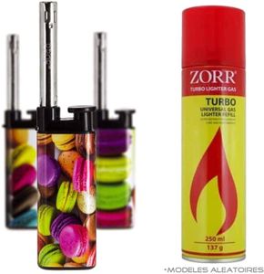 Lot 12 Bouteilles Recharge Universelle de Gaz pour Briquet 300ml