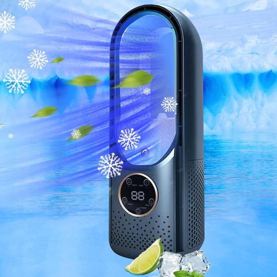 Ventilateur Sans Pales Avec Humidificateur | 6 Vitesses, Minuterie 6h, Commande Tactile - Pour Chambre, Bureau