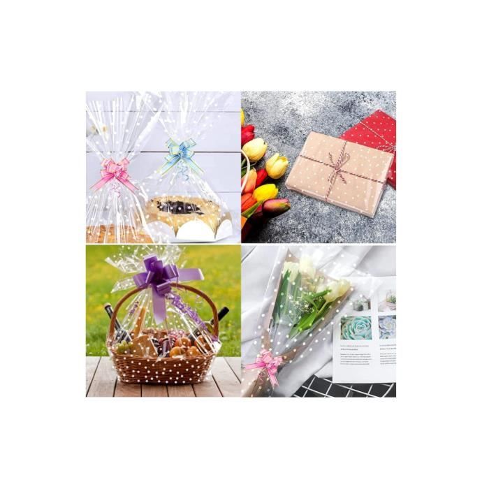 Rouleau De Papier Cellophane Transparent 40 Cm X 30 M - Pour Emballage Cadeaux, Bouquets De Fleurs, Paniers Décoratifs