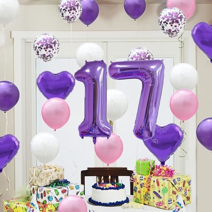 Ballons 17 Ans Permis De Conduire - Lot De 32 Ballons Latex - Thème Voiture, Panneaux - Décoration Fête Anniversaire