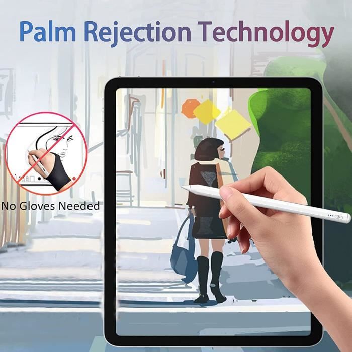 Stylet Tactile Pour iPad Pro 2018-2021 avec Reject de la Paume & Adsorption  Magnétique, Haute Précision Tilt Stylet Tactile - Cdiscount Informatique