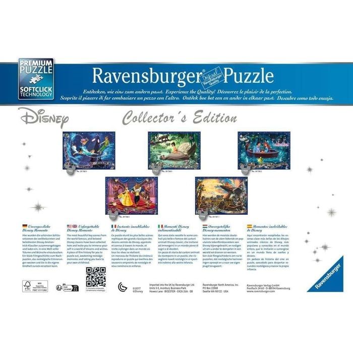 Puzzle 1000 pièces - RAVENSBURGER - La Belle et la Bête - Thème Cinéma ...