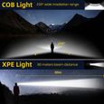 Lampe Frontale LED Rechargeable, 400LM Lampe Torche Frontale, 8 heures d'autonomie, légère avec détecteur de mouvement, IPX4-4