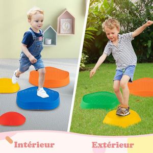 National Geographic – Set De 12 Pierres Et Barres D'équilibre – Parcours D'obstacles Pour Enfants 3+ – Dé En Mousse Et Cartes Play & Learn Inclus