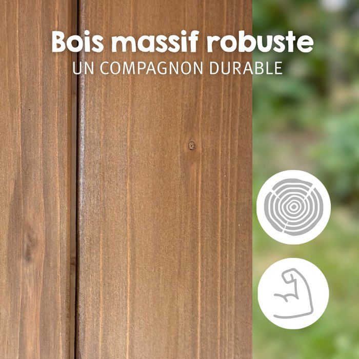 Bac à sable en bois massif avec banc et 2 bassins Outdoor+ ROBA - Gris