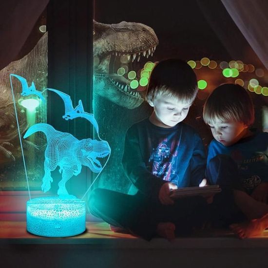 Lampe De Bureau Enfant Led, Lampe Chevet Enfant Dinosaure Pour Enfants Lampe De Chevet Dimmable Avec 3 Modes Niveaux Luminosité, Rechargeable Par Usb Interrupteur Tactile Pour Apprendre & Lire(Vert
