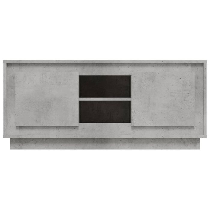VidaXL Meuble TV gris béton 102x35x45 cm bois d'ingénierie 819864 ...