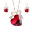 collier rouge avec pendentif en forme de coeur collier rouge pierre strass
