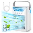 Ventilateurs climatiseurs Portable à Brume, Réservoir 700ml, Multivitesses, Minuterie, Veilleuse Lumineuse, Silencieux