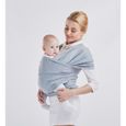 Porte-bébé élastique adapté aux nouveau-nés et aux enfants-gris clair-0