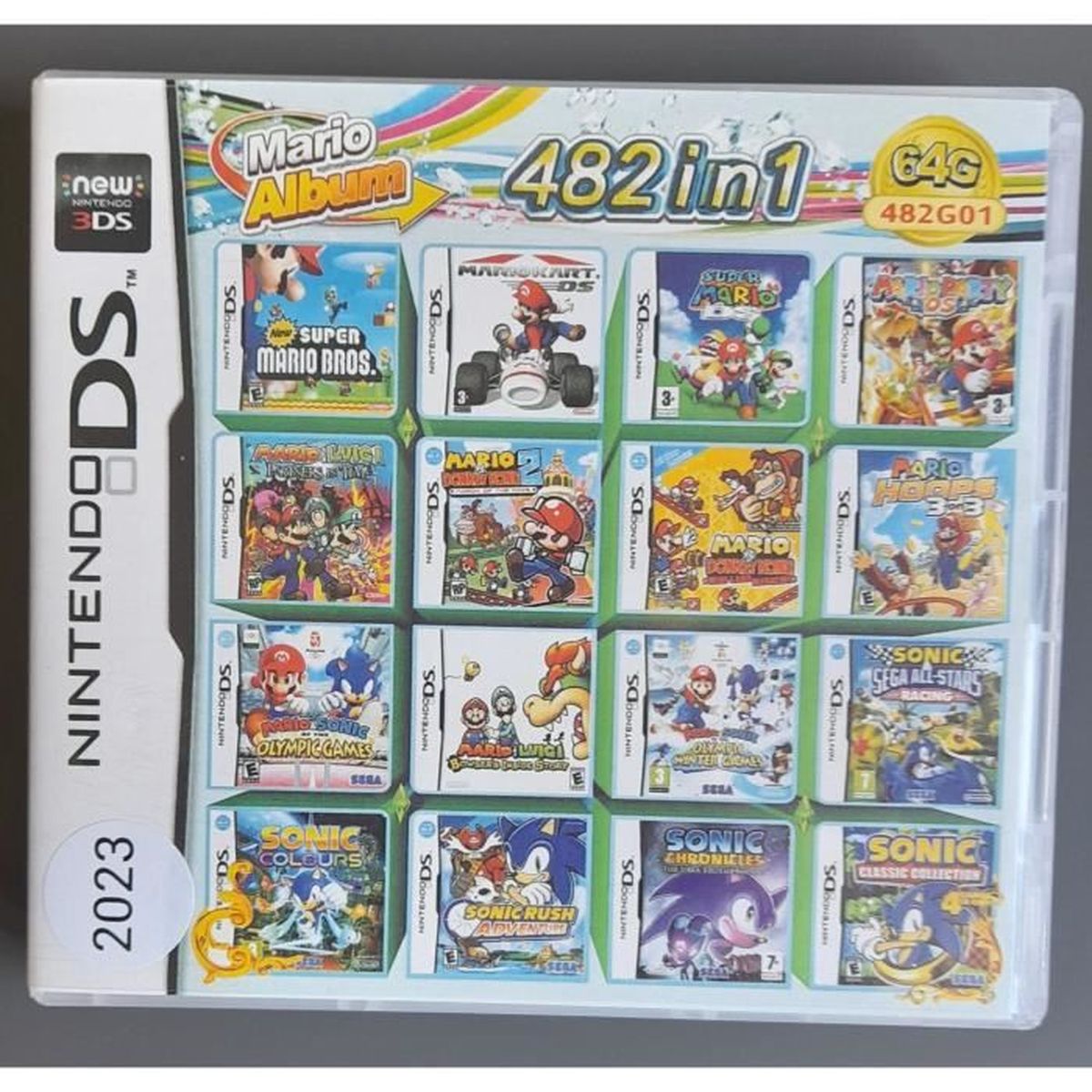 482 Games in 1 NDS Game Pack Card Super Combo Cartridge for Nintendo DS