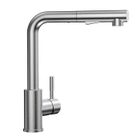 FUZMONOERE Robinet de Cuisine Nickel Brossé Douchette avec 2 Modes de Pulvérisation, Rotatif à 360° Froid & Chaud Disponible