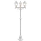 Lampadaire d'extérieur Nissie 3-flammes blanc - BRILLIANT - adapté aux lampes normales