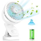 CHOUMICHA SAVEURS FRANCE AGRO Ventilateur USB amélioré, ventilateur de bureau silencieux 2 en 1 de 5000 mAh, ventilateur à vitesse continue rechargeable.[Q982]
