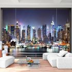 Papier Peint Intissé 352x250 cm (8,8 m2) Runa art 9026011b Tapisserie New York City - 8 Bandes Faciles à Coller - Multicolor