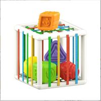 Cube magique pour enfants arc - en - ciel cesele Baby shape Cognitive Blocks hochet bébé 0 - 3 ans jouet d'enseignement précoce