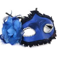 Masque créateur Carnaval de Venise bleu LES TRESORS DE LILY [M2246] - pour bal costumé