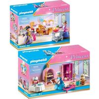 Playmobil Princess - Lot de 2 articles - Pâtisserie du palais et Salle à manger royale - 4 ans et plus