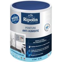 RIPOLIN - Peinture Anti-Humidité - Gris lomé - Satin - 0,75L