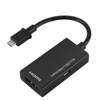 Sonew Câble Micro USB vers HDMI Adaptateur Micro USB vers HDMI 1080P Son stéréo 8 canaux Adaptateur vidéo HDMI 5 broches pour