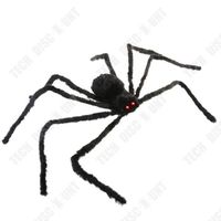 TD® Jouet peluche Simulation d'araignée 49 pouces 125cm Grande taille Noir Faux jouet en peluche réaliste Décoration d'Halloween
