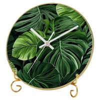 HORLOGE Horloge murale élégante de style feuilles de palmier, montre moderne 105