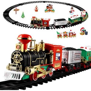 CIRCUIT Kit de Jouets de Noël - Jouet électrique avec lumière et Son - Railway Tracks pour Les Enfants sous l'arbre