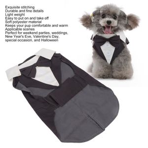HACRAHO Cravate pour chien, 1 lot de cravate noire en coton avec