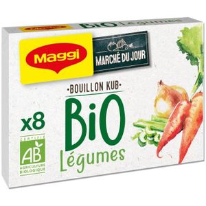 BOUILLON & FOND LOT DE 2 - MAGGI - Bouillon Kub de Légumes Bio - Bouillons - boite de 8 cubes - 80 g