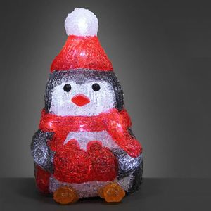 PERSONNAGES ET ANIMAUX Figurine lumineuse LED en acrylique Décoration de Noël Pingouin Illumination de noël Décoration LED Pingouin