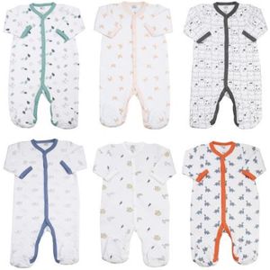 PYJAMA Lot De 6 Pyjamas Bébé Trois Kilos Sept - Blanc  1 