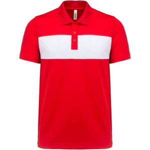 POLO Polo sport - PA493 - rouge - manches courtes